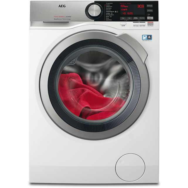 AEG DualSense Technology Free Standing Washer Dryer in White