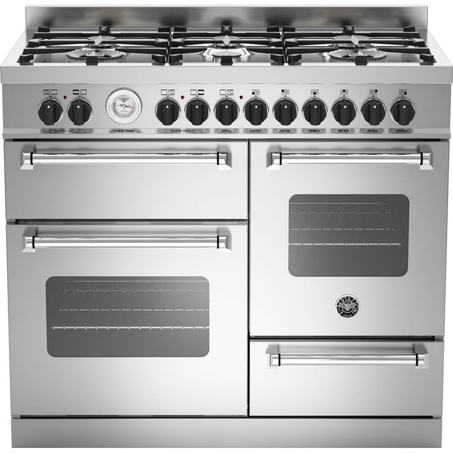 Bertazzoni Master Series MAS100-6-MFE-T-XE 100cm Dual Fuel Range Cooker - Stainless Steel - A/A Rated