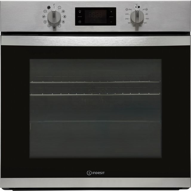Indesit IFW3841PIXUK Built In Electric Single Oven - Stainless Steel - IFW3841PIXUK_SS - 1