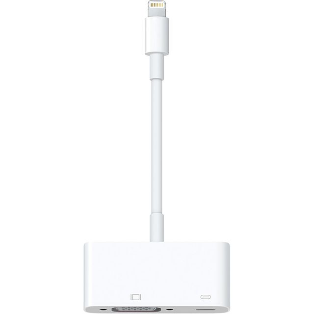 Apple Lightning to VGA Adapter for All iPhone, iPad and iPod with Lightning connection - White