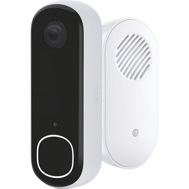 Arlo Essential2 2k Video Doorbell Smart Doorbell 2K or HD - White