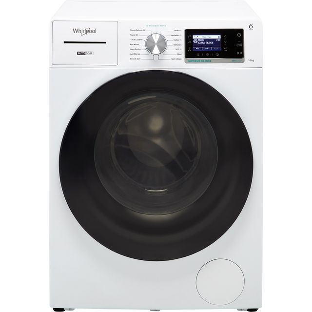 Whirlpool W8W046WRUK 10Kg Washing Machine with 1400 rpm - White - A Rated