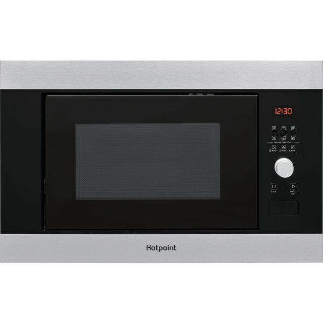 Hotpoint MF25GIXH Built In Microwave With Grill - Stainless Steel Effect