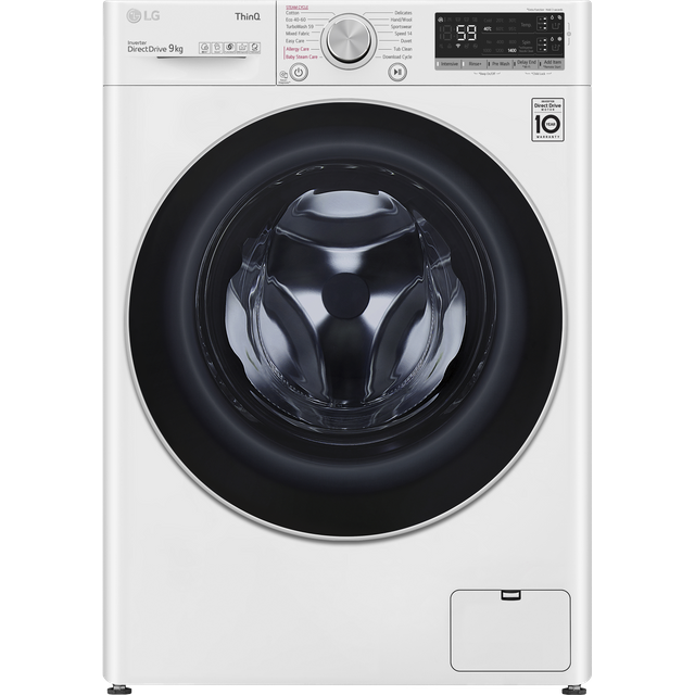 LG V7 F4V709WTSA 9Kg Washing Machine with 1400 rpm - White - B Rated