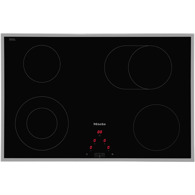 Miele Integrated Electric Hob in Black / Clean Steel Hobs
