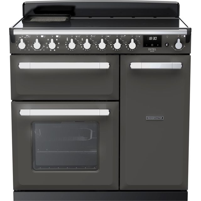 Rangemaster Estel Deluxe Free Standing Range Cooker in Slate / Chrome