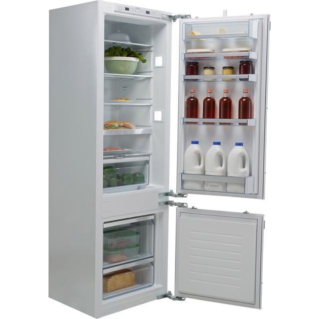 Bosch Series 6 KIS87AFE0G 177cm High 70/30 Integrated Fridge Freezer with Fixed Door Fixing Kit - White - E Rated