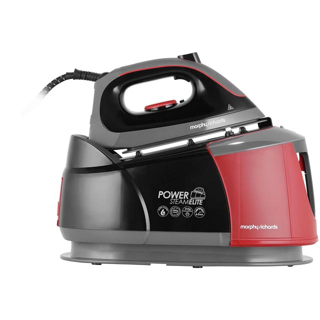 Morphy Richards Power Steam Elite With AutoClean 332013 Pressurised Steam Generator Iron - Black / Red