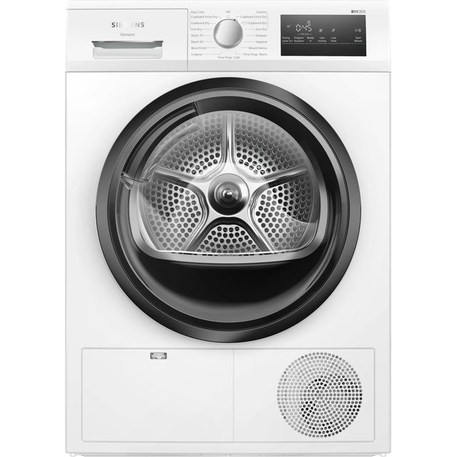 Siemens IQ-300 WT45N203GB Condenser Tumble Dryer - White - WT45N203GB_WH - 1
