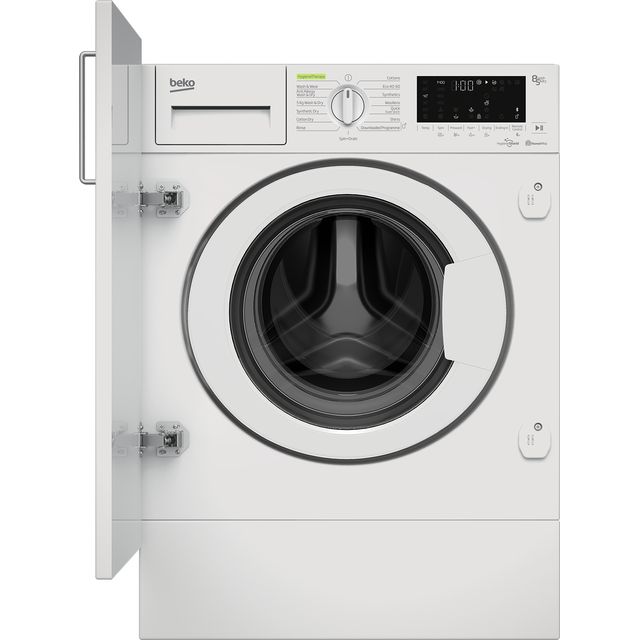 Beko RecycledTub WDIK854421F Integrated 8Kg / 5Kg Washer Dryer with 1400 rpm - White - D Rated [Wash&Dry]