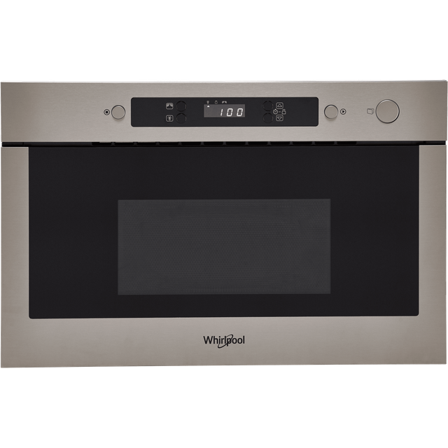 Whirlpool AMW423/IX Built In Compact Microwave - Stainless Steel - AMW423/IX_SS - 1
