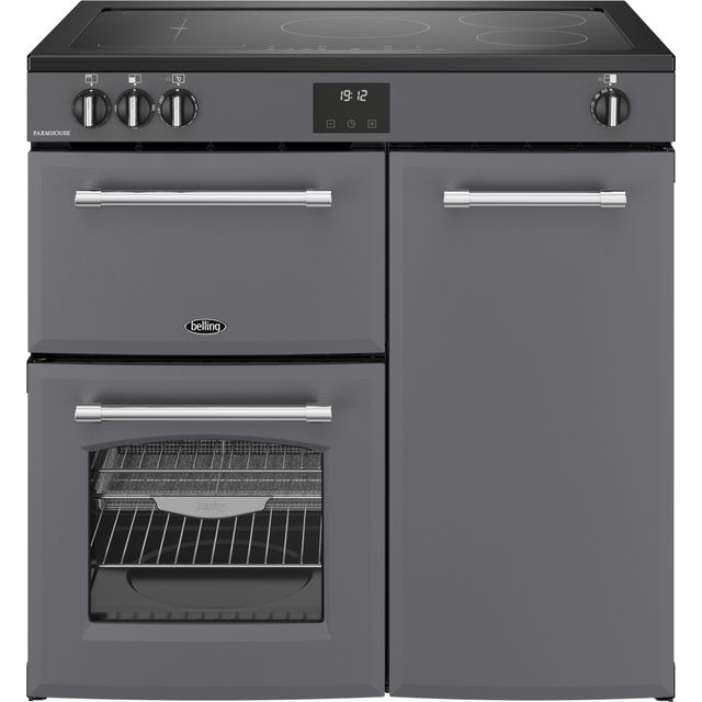 Belling Farmhouse 90Ei 90cm Electric Range Cooker with Induction Hob - Anthracite - A/A Rated