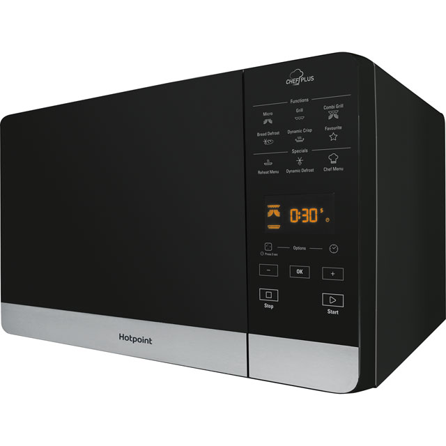 Hotpoint CHEFPLUS MWH27321B 25 Litre Microwave With Grill - Black - MWH27321B_BK - 2