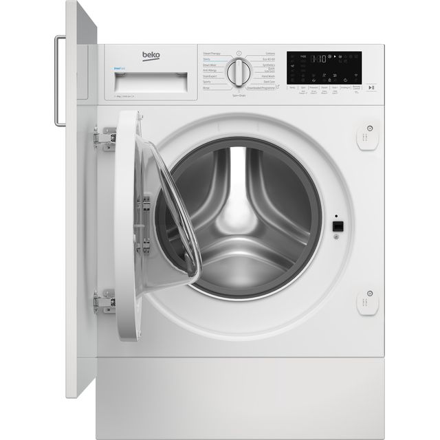 Beko RecycledTub® WTIK94121F Built In 9Kg Washing Machine - White - WTIK94121F_WH - 1