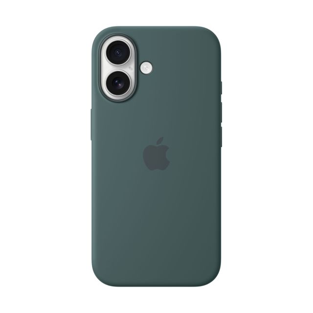 Apple Silicone Case with MagSafe for iPhone 16 - Lake Green