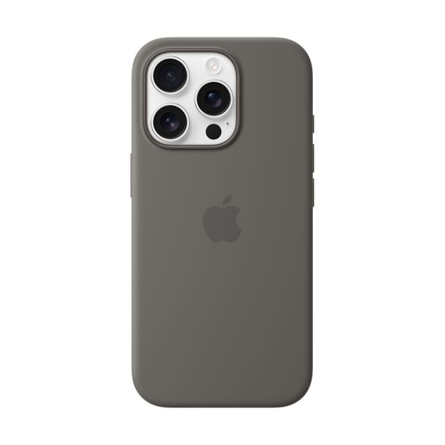 Apple Silicone Case with MagSafe for iPhone 16 Pro - Stone Grey