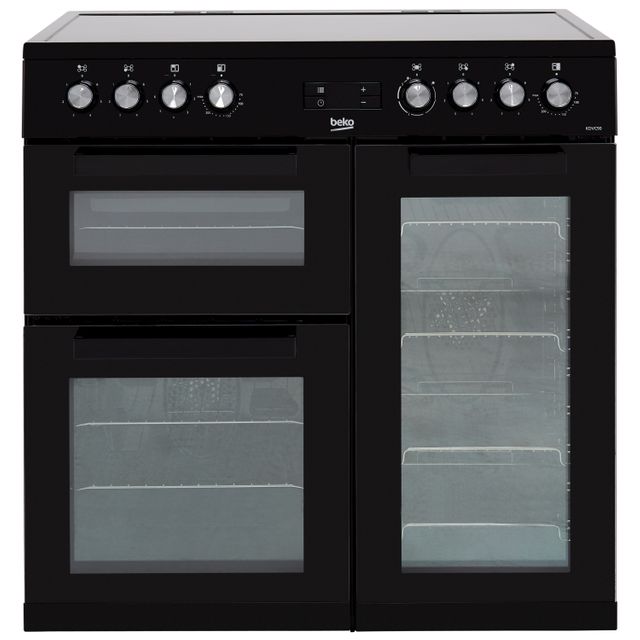 Beko KDVC90K 90cm Electric Range Cooker with Ceramic Hob - Black - A/A Rated 