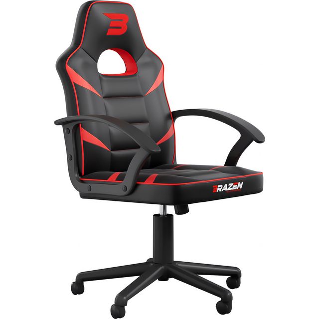 BraZen Valor Mid-Back PC Gaming Chair - Black / Red