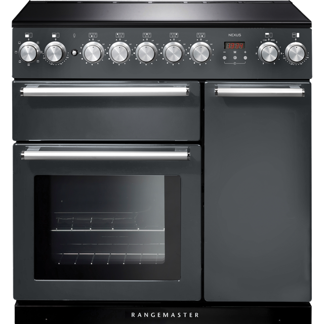 Rangemaster Nexus 90cm Electric Range Cooker with Induction Hob - Slate - A/A Rated