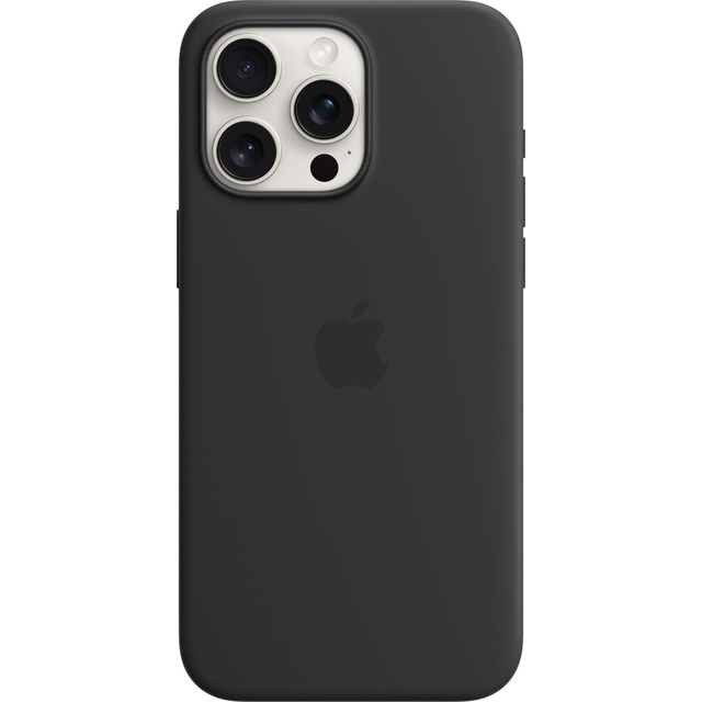Apple Silicone Case with MagSafe for iPhone 15 Pro Max - Black