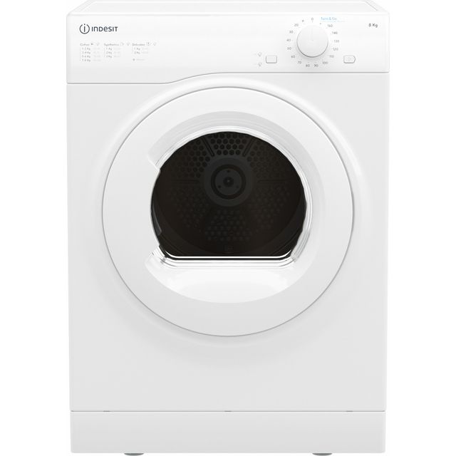 Indesit I1D80WUK Vented Tumble Dryer - White - I1D80WUK_WH - 1