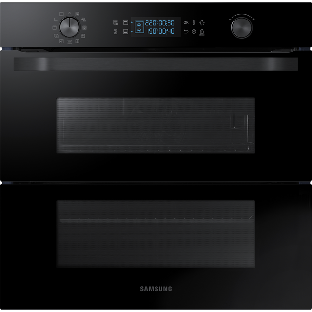 Samsung Prezio Dual Cook Flex NV75N5641RB Built In Electric Single Oven - Black Glass - A+ Rated