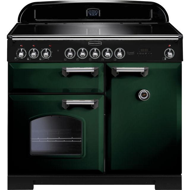 Rangemaster CDL100EIRG/C Classic Deluxe 100cm Electric Range Cooker - Racing Green / Chrome - CDL100EIRG/C_RGC - 1