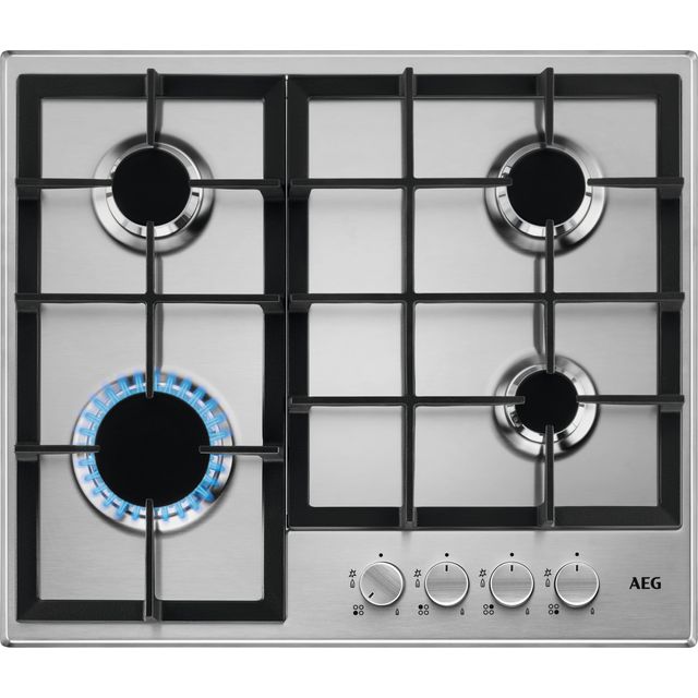 AEG HGE64200SM 59cm Gas Hob - Stainless Steel