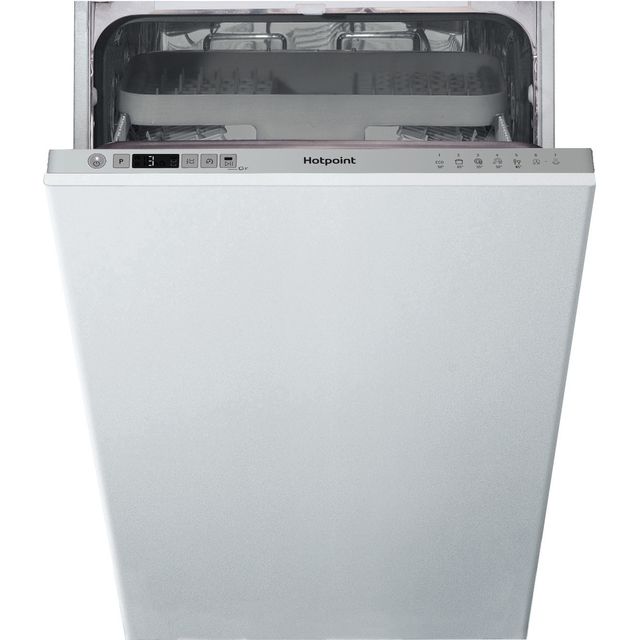 Hotpoint HSIC3M19CUKN Fully Integrated Slimline Dishwasher - Silver Control Panel - F Rated 