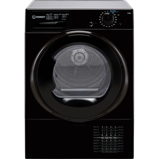 Indesit I2D81BUK 8Kg Condenser Tumble Dryer - Black - B Rated