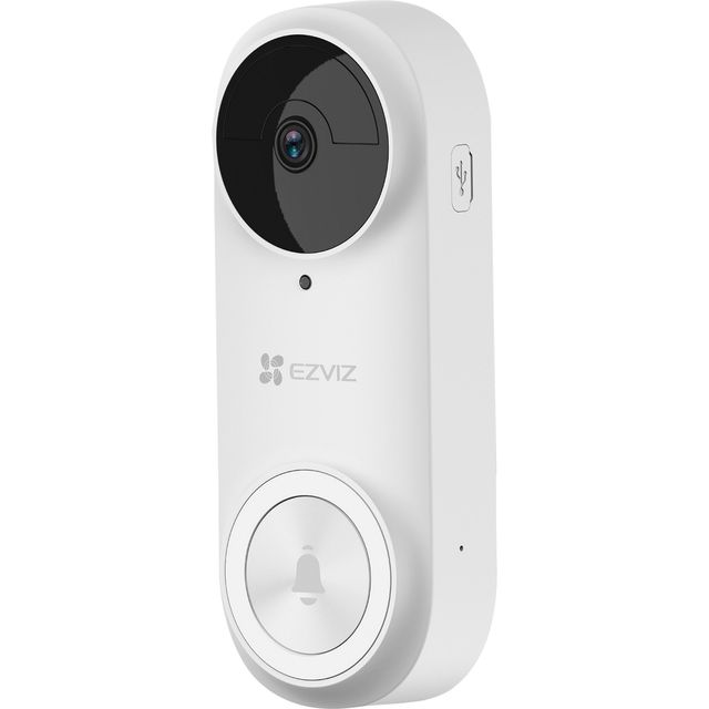 EZVIZ DB2 2K Smart Battery Video Doorbell & Chime Unit 2K - White 