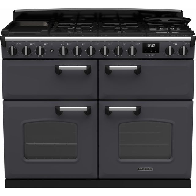 Rangemaster Free Standing Range Cooker in Slate / Chrome