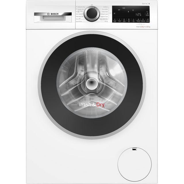 Bosch Series 6 WNG25401GB 10.5Kg / 6Kg Washer Dryer with 1400 rpm - White - D Rated [Wash&Dry], A Rated [Wash Only]