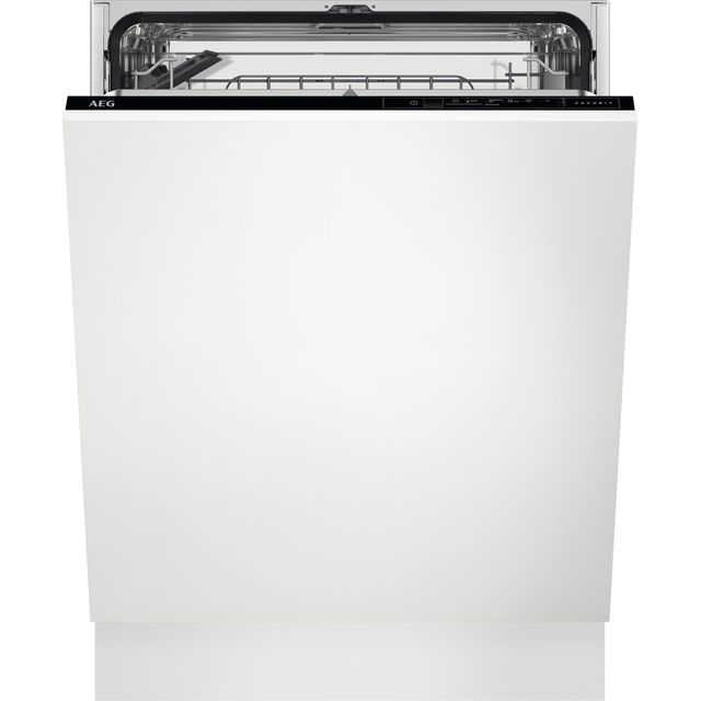 AEG FSK32610Z Fully Integrated Standard Dishwasher - Black Control Panel with Sliding Door Fixing Kit - E Rated