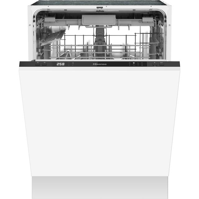 Hisense HV603D40UK Fully Integrated Standard Dishwasher - Black Control Panel with Fixed Door Fixing Kit - D Rated