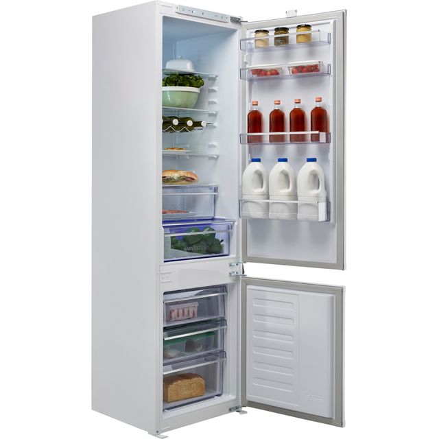 Beko HarvestFresh™ BCFDV3973 Integrated 70/30 Frost Free Fridge Freezer with Sliding Door Fixing Kit - White - F Rated - BCFDV3973_WH - 1