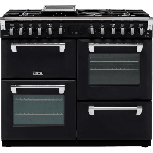 Stoves Richmond S1000DF 100cm Dual Fuel Range Cooker - Anthracite - A/A/A Rated