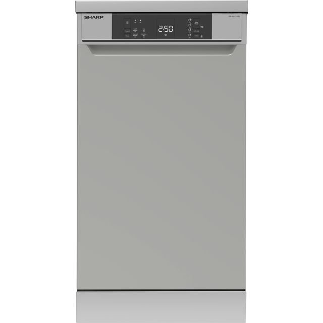 Sharp QW-NS1CF49ES-EN Slimline Dishwasher - Silver - QW-NS1CF49ES-EN_SI - 1