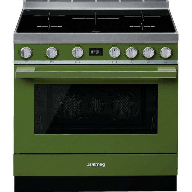 Smeg Portofino CPF9iPOG 90cm Electric Range Cooker with Induction Hob - Olive Green - A+ Rated