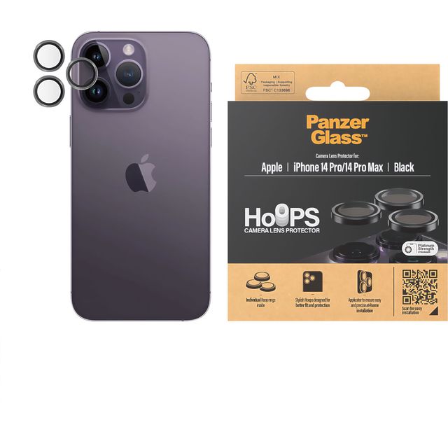 PanzerGlass Hoops Camera Lens Protector for iPhone 14 Pro / 14 Pro Max - Transparent