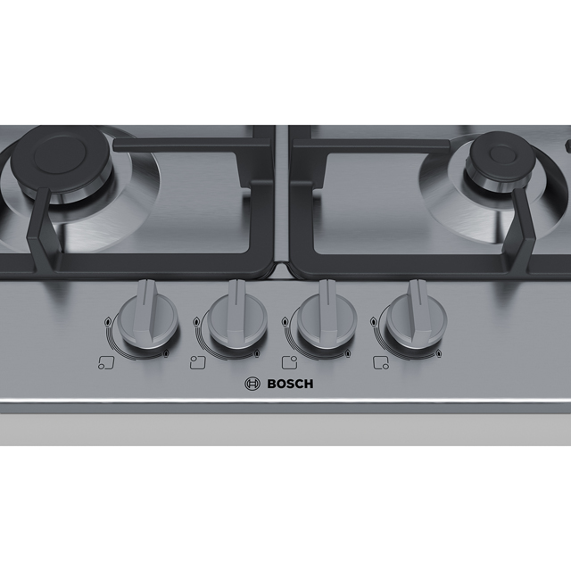 Bosch Series 4 PGP6B5B90 Built In Gas Hob - Stainless Steel - PGP6B5B90_SS - 3