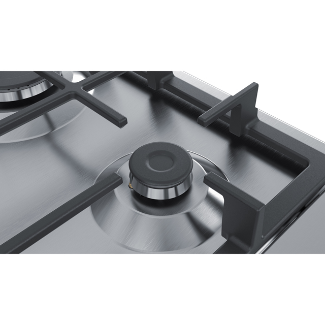 Bosch Serie 4 PGP6B5B90 Built In Gas Hob - Stainless Steel - PGP6B5B90_SS - 4
