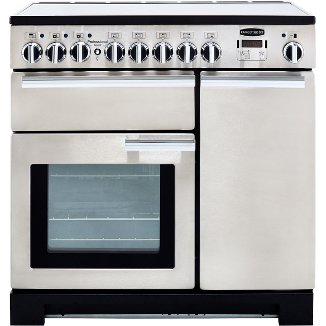 Rangemaster PDL90EISS/C Professional Deluxe 90cm Electric Range Cooker - Stainless Steel / Chrome - PDL90EISS/C_SS - 1