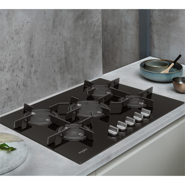 Whirlpool W Collection POW75D2/NB Built In Gas Hob - Black - POW75D2/NB_BK - 5