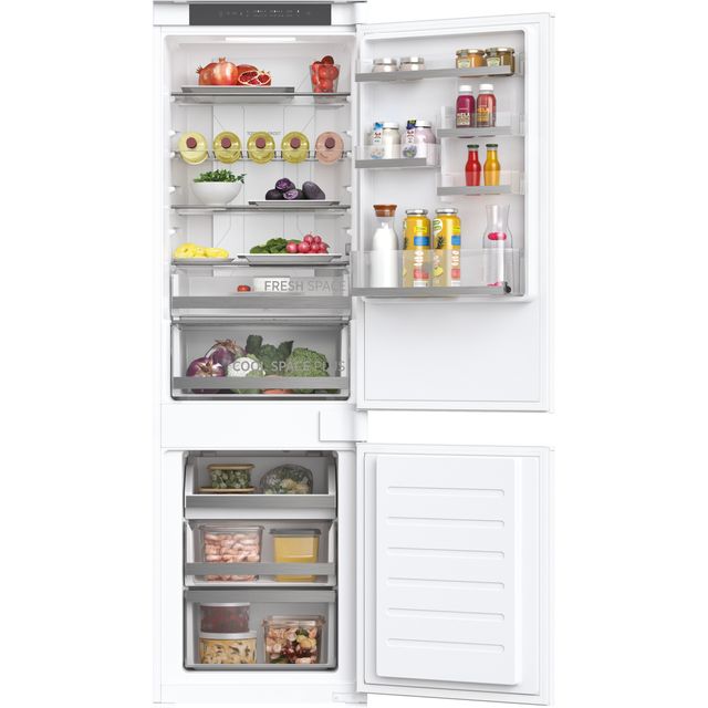 Hoover HOBT5518DWK Integrated 70/30 Frost Free Fridge Freezer with Sliding Door Fixing Kit - White - D Rated - HOBT5518DWK_WH - 1