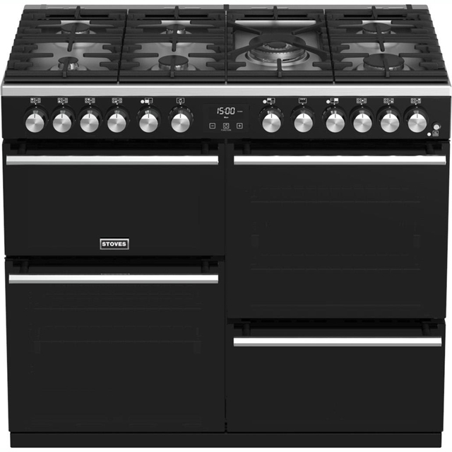 Stoves Precision DX S1000DF 100cm Dual Fuel Range Cooker - Stainless Steel - Precision DX S1000DF_SS - 2