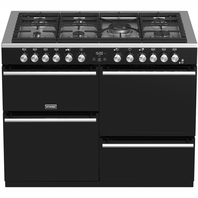 Stoves Precision DX S1100DF 110cm Dual Fuel Range Cooker - Stainless Steel - Precision DX S1100DF_SS - 2