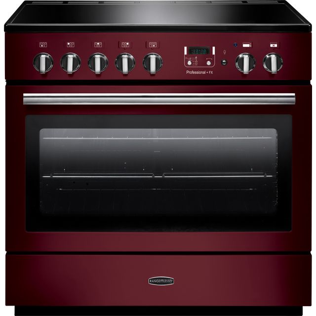 Rangemaster Professional Plus FX PROP90FXEICY/C 90cm Electric Range Cooker with Induction Hob - Cranberry - A Rated