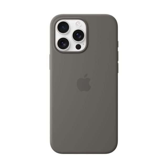 Apple iPhone 16 Pro Max Silicone Case with MagSafe' for iPhone 16 Pro Max - Stone Grey