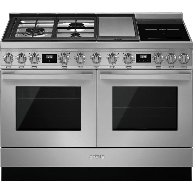 Smeg CPF120IGMPX Portofino 120cm Dual Fuel Range Cooker - Stainless Steel - CPF120IGMPX_SS - 1